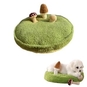 Mushroom Mat Pet Toy & Bed | Dog Snuffle Mat with 3 Crinkle Mushrooms for Tre... - Picture 1 of 8