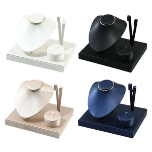 Jewelry Display Set Necklace Bust Holder Elegant with Tray Stylish Showcase - Picture 1 of 24