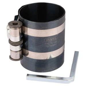 Draper Piston Ring Compressor 75 - 140mm Spring Steel With Tensioning key 51846 - Picture 1 of 1