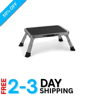 Foldable Step Stool - Adjustable Height with Non-Slip Platform, 330 lbs Capacity - Image 1 of 4