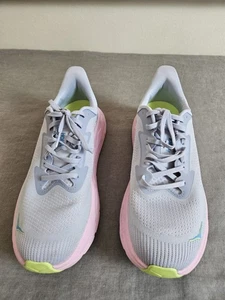 Hoka One One Womens ARAHI 7 Gull Gray Pink Twilight Running Sneakers Sz 11B - Picture 1 of 8