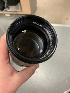 Konica Hexanon 200mm F/3.5 Telephoto MF Prime Lens AR Mount W/Caps - Picture 1 of 9