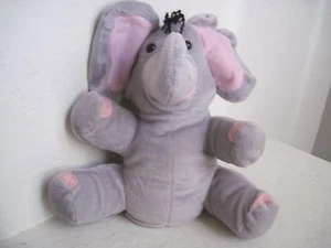Wild Animal GRAY ELEPHANT HAND PUPPET 12" Plush Stuffed Animal - Picture 1 of 3