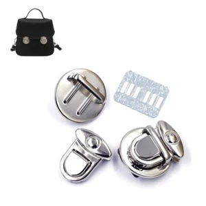 DIY Handbag Clasp Press Push Closure Tongue Lock Briefcase Lock Luggage Hardware - Picture 1 of 9
