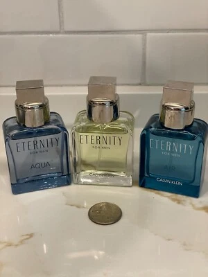 Juego de 3 eternity para hombre Calvin Klein eau de toilette spray aire agua 1 fl oz Foto 1 de 4