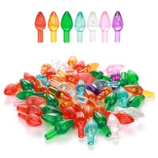 50Pcs Replacement Bulbs Ceramic Christmas Tree Accessories for Diy Home Decor