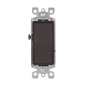 (10 pc) NEW Decorator Switches 3-Way 15A BROWN Three Way Decora Style Switch - Picture 1 of 1