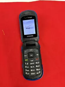 SAMSUNG GUSTO 2 SCH-U365 - VERIZON CELLULAR FLIP PHONE W/ HARDSHELL BLUE CASE - Picture 1 of 5