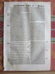 1507-POST-INCUNABLE SHEET.ENEIDA, BUCOLIC GEÓRGICAS.PUBLIO VIRGILIO.ORIGINAL-55