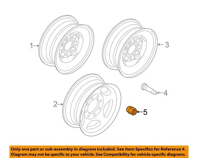 Porca de roda Ford OEM 08-14 E-350 Super Duty 6C2Z1012BA - Imagem 1 de 2