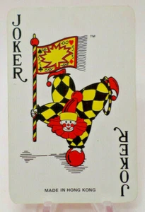 Tarjeta de Juego Única Payaso Joker Vintage Hecha en Hong Kong (B21) - Imagen 1 de 2