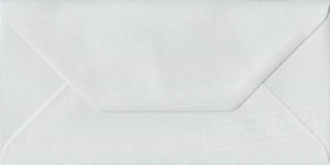 White DL Envelope 110mm x 220mm 100gsm Gummed White Business DL Envelopes - Picture 1 of 1