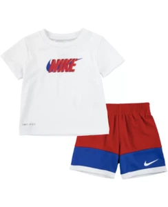 New Nike Little Boys Graphic Top & Shorts Set Choose Size & Color MSRP $38 - Picture 1 of 5