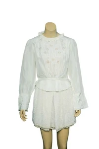 The Great Embroidered Top S 6 Women's Casual Long Sleeve Blouse NEW 32457 - Picture 1 of 6