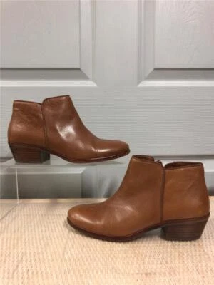 Sam Edelman Brown Leather Zip Ankle Boots Size 5M TCA - Image 1 of 4