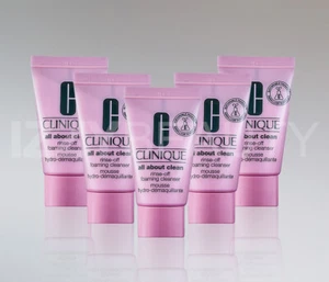 Lot of 5 Clinique all about clean Rinse-Off Foaming Cleanser 1 oz / 30ml - Picture 1 of 1