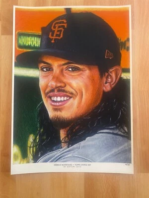 2019 Topps Living Set Fine Art Print Derck Rodriguez SSP /21 - Image 1 of 3