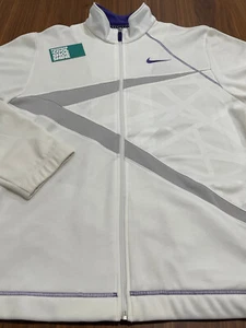 2009 NIKE ZOOM KOBE BRYANT MAMBA WARM-UP TRACK JACKET WHITE INLINE PURPLE GREY L - Picture 1 of 17