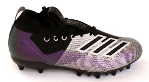 Adidas Adizero 8.0 J Silver & Purple Football Cleats Boy's Youth Size 4