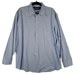 KIRKLAND Non-Iron Shirt, 100% extra long staple breathable cotton-18/36, Blue PS - Picture 1 of 4
