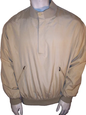 Bobby Jones большой бежевый LS шелк поло пуловер ветровка куртка Smith Barney - Изображение 1 из 4