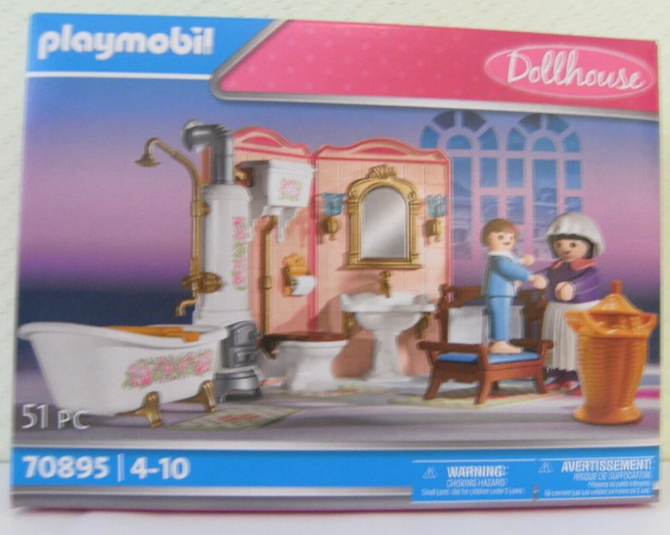 Playmobil Dollhouse Badezimmer 70895 Neu & OVP Puppenhaus Nostalgie Badewanne