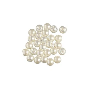 100PCS 10mm Round Pearl ButtonWhite Round Sewing Plastic Pearl Buttons with H... - Picture 1 of 6