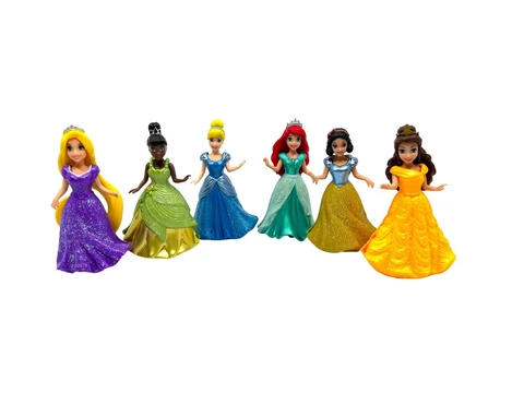 LOT of 6 Disney Princess Magiclip Magic Clip Dolls Dresses Cover