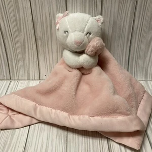 Carters White Kitty Cat Pink 13" Baby Lovey Security Blanket 2021 Plush Stuffed - Picture 1 of 9