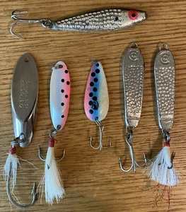 VTG Lot Cotton Cordell Kastmaster Dardevle Manns MannOLure Jigging Fishing Spoon - Picture 1 of 15