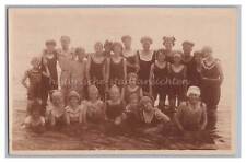Timmendorfer Strand 1921 - Mädchen Badekleidung Bademützen - Altes Foto 1920er