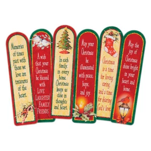 Christmas Greetings Bookmarks Set of 12 - Picture 1 of 9