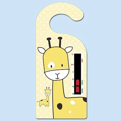 BABY SAFE IDEAS Termómetro de temperatura de seguridad para sala de vivero para colgar jirafa