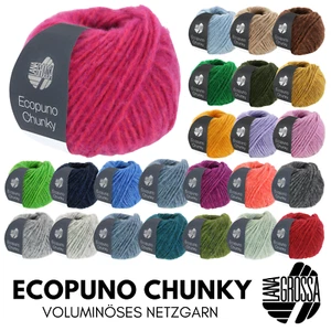 Lana Grossa ECOPUNO CHUNKY 50 g Netzgarnstruktur aus Baumwolle und Alpaka 70 m - Bild 1 von 42