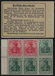 GERMANY 1906 FIRST BOOKLET PANE OF GERMANY Sc 82g NH SUPERB CONDITION - Picture 1 of 2