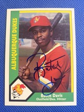 1990 CMC Butch Davis #22 Auto Signed Autograph Albuquerque Dukes Dodgers 