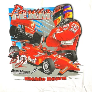 Camisa Budweiser Grande 1999 De Colección Rickie Hearn Para Hombre Blanca Doble Cara Indy 500 - Imagen 1 de 9