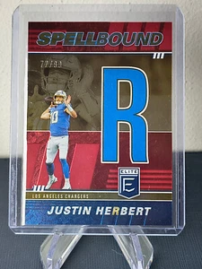 2022 Panini NFL Donruss Elite Justin Herbert Spellbound Red Letter R /99 #SB-JH3 - Bild 1 von 2