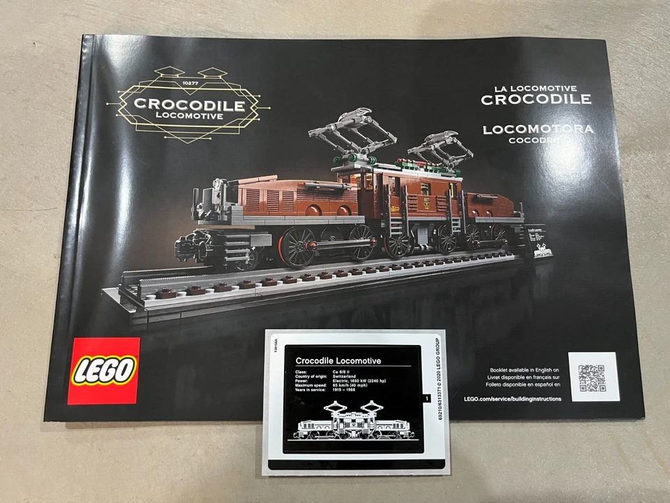 Lego NEW Instructions / Manuals + Stickers ONLY set 10277 - Crocodile Locomotive - Image 1 of 1