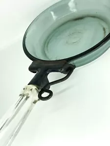 Vtg Pyrex Flameware 7" Skillet Pan Blue Glass w/ Detachable Metal Handle #817-B - Picture 1 of 24