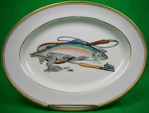 "Frank Vosmansky handbemalte Forelle mit Bambus Fliegenrutenplatte" - Bild 1 von 6