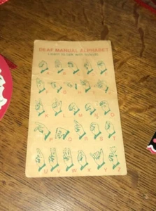 HAPPY HOLIDAYS THANK YOU BUSINESS CARD KINDNESS ASL AMERICAN SIGN LANGUAGE DEAF - Picture 1 of 6