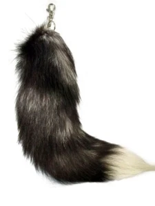 Fluffy Real Fox Fur Tail Keychain Tassel Bag Cosplay Toy Handbag Accessory Hook - Picture 1 of 4
