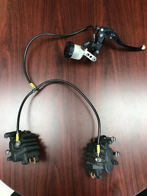 Pinzas de freno delanteras Kawasaki Ninja 650 06 07 08 cilindro maestro acero trenzado Foto 1 de 4