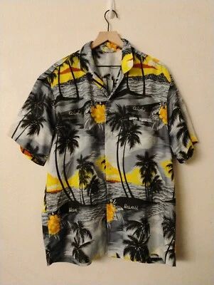 Camisa Vintage Royal Creations Aloha Botón Para Hombre XL Amarilla Floral Hecha en Hawai Foto 1 de 4