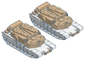 Micro-Trains MTL N-Scale M1 Abrams Tank 2-packs M1150 Assault Breacher - Picture 1 of 1
