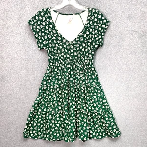 Abito contadino floreale a strati senza confini piccolo verde babydoll cottage core - Foto 1 di 7