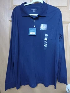 Croft & Barrow Men's Long Sleeve Solid Signature Polo Shirt Size Large - Picture 1 of 7