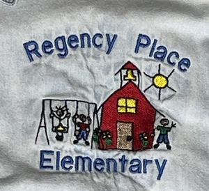 VTG NEISD Regency Place Elementary School Men's Medium L/S Blue Chambray Shirt - Picture 1 of 7