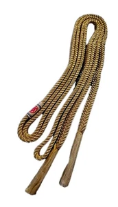 Rayon Metallic Gold Braided Cord Kumihimo 3/8" x 1/8" Japanese Trim 59" - Picture 1 of 9